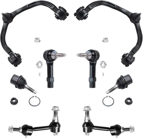 Vista 337 de Detroit Axle - Kit de brazos de control delanteros de 8 piezas para Toyota Sienna 2004-2010, 2 brazos de control inferiores con rótulas, 4 barras