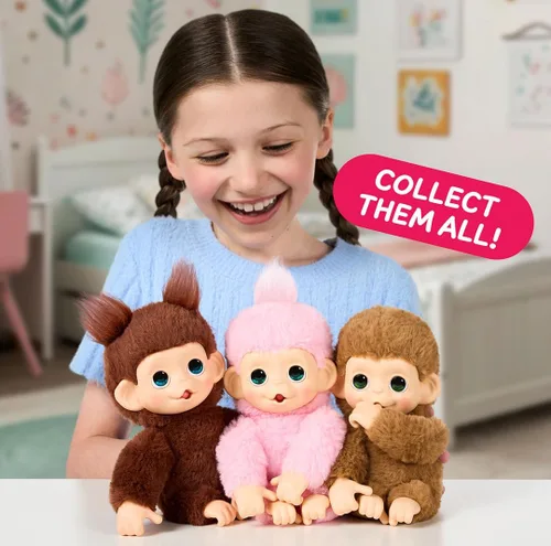 Vista 6 de Little Live Pets Baby Monkey Minis – Chikki Cherry, Interactive Pet