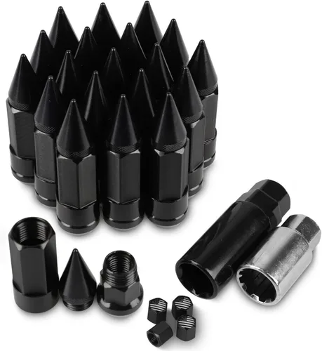 20 tuercas antirrobo M12x1.5, repuesto para fusión 2006-2019, enfoque 2012-2019, rueda de escape 2001-2019 (negro)