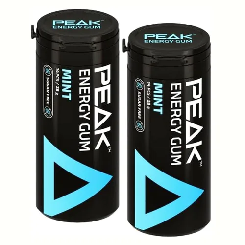 Vista 9 de Peak Goma de mascar energética de 0.99 oz (paquete de 6, original) – Goma de mascar con cafeína con vitamina B para aumentar la energía, sabor a