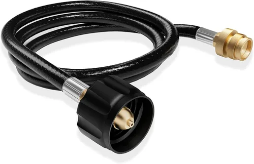 Empava Manguera de propano Adaptador de manguera de propano de 5 pies, manguera adaptadora de propano de 1 lb a 20 libras, convertidor de manguera