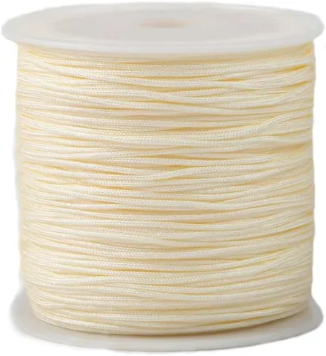 Vista 24 de Cordón de nailon de 0.031 in, hilo de ajuste para nudos chinos, collares, joyería, macramé, cuentas, pulseras de 110 yardas (rojo)