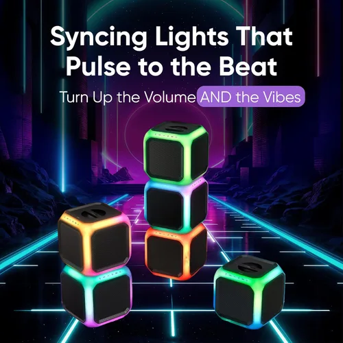 Vista 7 de Altavoz Bluetooth para fiestas PHILIPS X7207, altavoz cúbico inalámbrico de 160W con sonido potente y graves profundos, compatible con USB/AUX/TWS