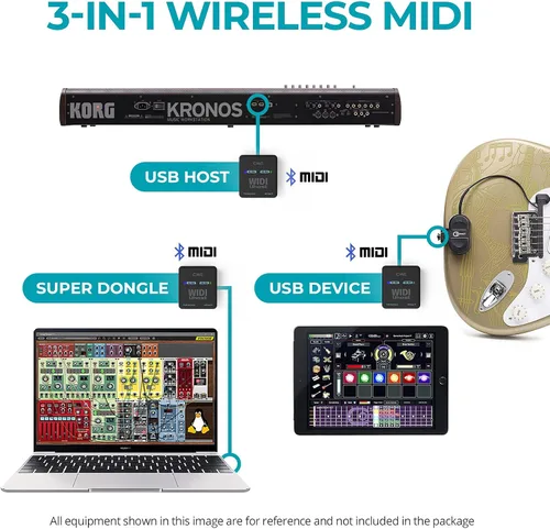 Vista 7 de CME WIDI Uhost + cable USB micro-B OTG - Interfaz MIDI USB Bluetooth + host USB