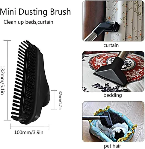 Vista 6 de Accesorios de accesorios para aspiradora de 1 1/4 pulgadas, kit de herramientas para aspiradora, cepillo polvoriento con adaptador de manguera