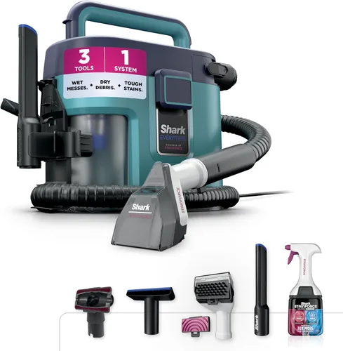 Vista 14 de Shark MessMaster Portable Wet Dry Vacuum, 1 Gallon Capacity, True Grip Accessory Suite, Corded, Perfect for Pets & Cars, Ultra-Powerful Suction for