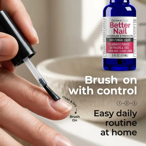 Vista 4 de Better Nail - Tratamiento para hongos debajo y alrededor de la uña - Solución de máxima resistencia al 25% para soporte de uñas - Solución