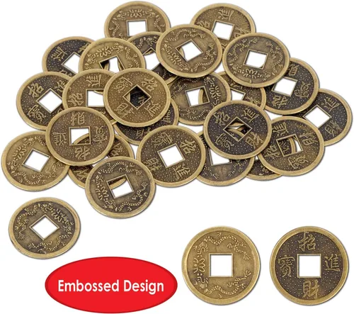 Vista 3 de Beistle 57856 Authentic Chinese Good Luck Coins, 1 Inch, 25 Coins in Package