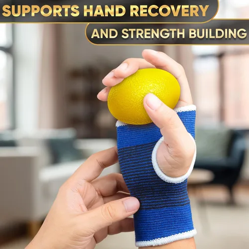 Vista 7 de 4 pelotas de apretar para terapia de manos, 4 niveles de resistencia, bolas de ejercicio de mano para artritis, agradables al tacto y ligeras