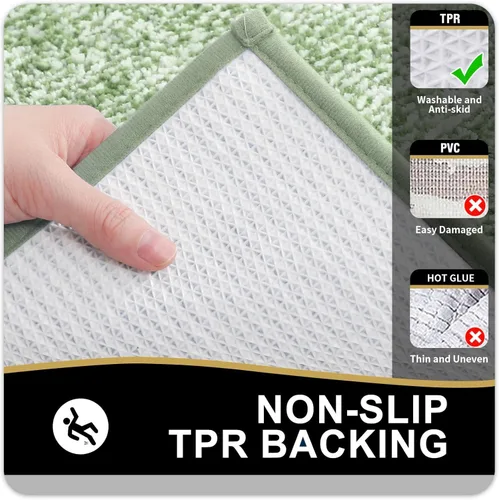 Vista 26 de OLANLY Alfombras de baño 30x20, tapete de baño de microfibra extra suave y absorbente, antideslizante, lavable a máquina, secado rápido, alfombra