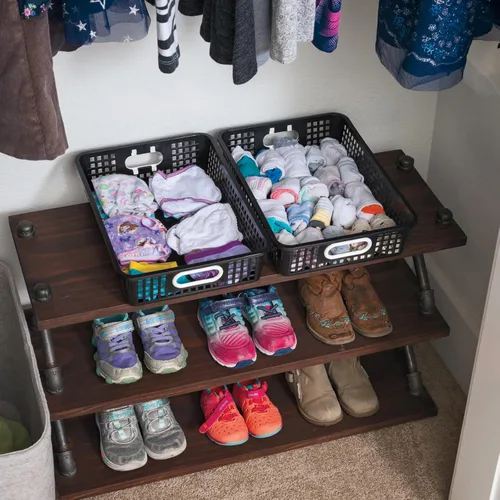 Vista 5 de Really Good Stuff Cesta de almacenamiento de papel de escritorio 14x10 - Negro