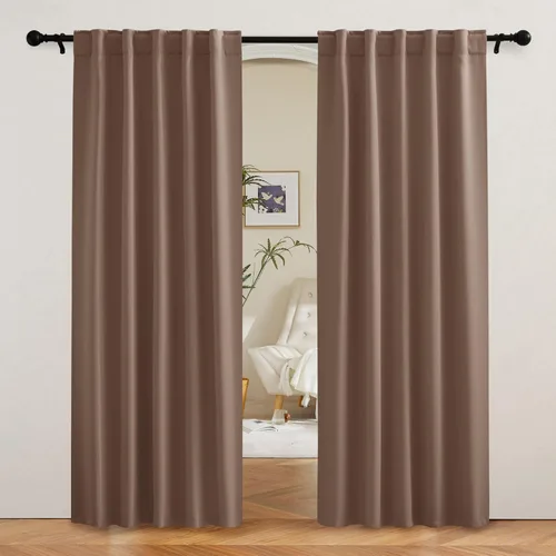 Vista 156 de RYB HOME Cortinas 100% opacas para autocaravana, aislamiento térmico, oscurecimiento total de la habitación, cortinas reductoras de ruido