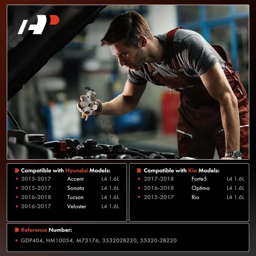 Vista 2 de A-Premium Bomba de combustible de alta presión compatible con Hyundai Sonata, Accent, Tucson, Veloster y Kia Optima, Forte5, Rio, 2015 2016 2017