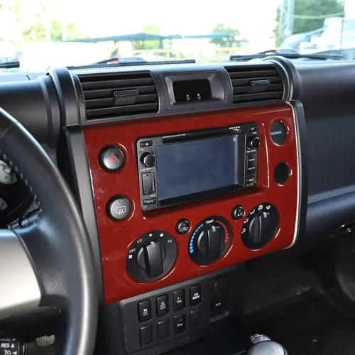 Vista 7 de Cubierta de ribete lateral de navegación compatible con Toyota FJ Cruiser 2007-2021, cubierta de ribete lateral de navegación para salpicadero