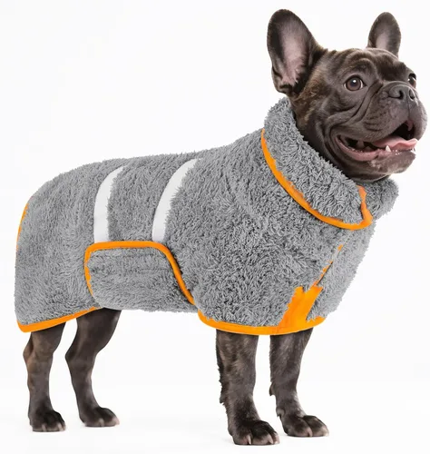 Vista 44 de Bienbee Bata de baño para perro, de secado rápido, súper absorbentes, para después del baño, toalla cálida para perros, suministros de baño