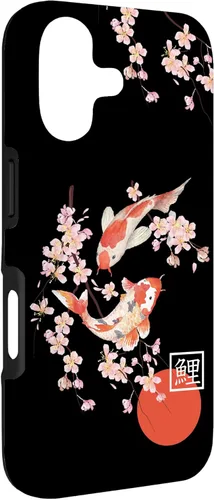 Vista 3 de Cherry Blossom Koi Carp Fish Japanese Sakura Graphic Art Case for iPhone 17