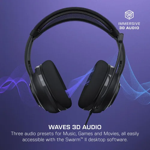 Vista 5 de Turtle Beach Atlas 200 - Auriculares con cable USB para PC, para PC, consolas de juegos, Xbox, PlayStation, controladores Nanoclear de 50 mm, audio