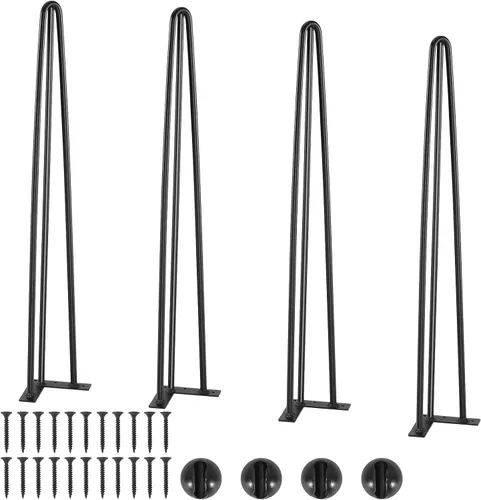 Vista 14 de VEVOR Patas de muebles de horquilla de 16 pulgadas, proyectos de bricolaje para el hogar de metal, mesa de noche, mesa de café, escritorio