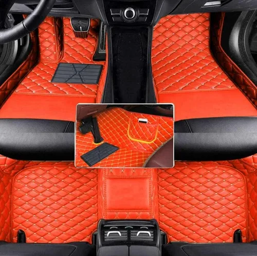 Vista 7 de Alfombrillas de Piso Automotrices de Cuero Completo de Ajuste Personalizado - Mejora el Interior de tu Automóvil con Forros de Piso Específicos