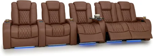 Vista 174 de Seatcraft Asiento de cine en casa Diamante Reclinable Individual Rojo
