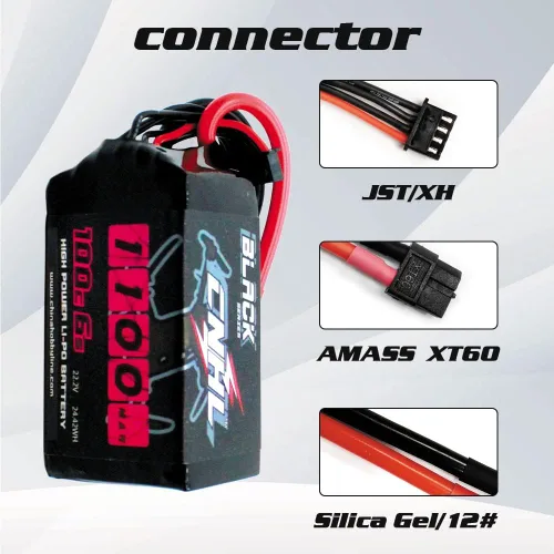 Vista 3 de CNHL 6S Lipo Batería 1100mAh 100C 22.2V Lipo Batería con XT60 Plug para FPV RC Racing Drone Quadcopter Avión Helicóptero (2 PCS)