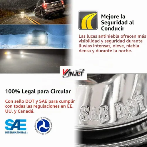 Vista 3 de Winjet WJ30-0405-09 Serie OEM para Toyota Sienna 2006-2010 - Luces antiniebla LED de conducción + interruptor + kit de cableado