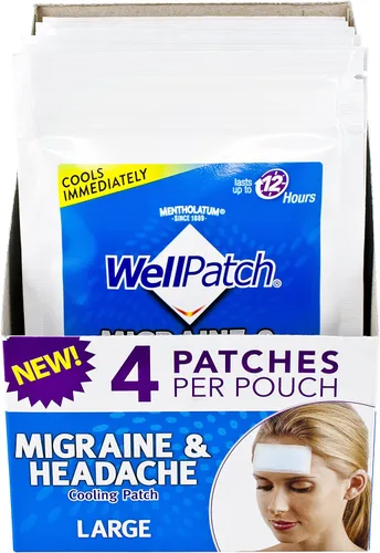 Wellpatch Parche de refrigeración para alivio de migraña y dolor de cabeza, 1, 1