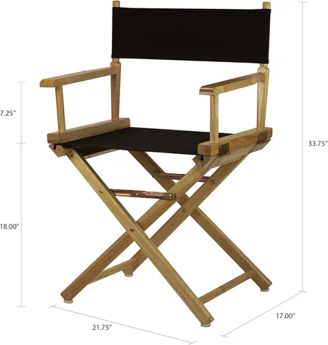 Vista 96 de Casual Home - Silla de director de 30 in, marco blanco, con lona color blanco, altura de barra