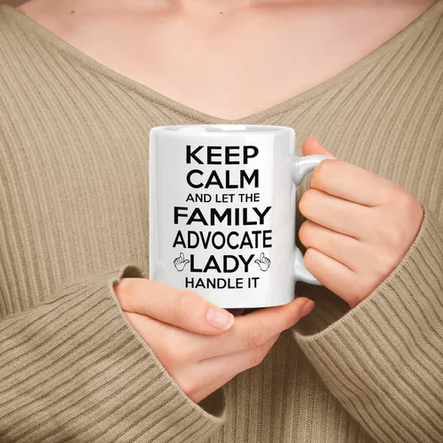 Vista 16 de Gift For Advocate - Taza de cerámica blanca de 11 onzas y 15 onzas – Keep Calm & Let The Advocate Lady Handle It