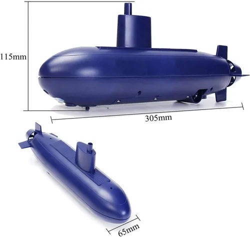 Vista 8 de GoolRC Mini submarino RC, barco de control remoto de 2.4 GHz, 6 canales DIY bajo el agua barco RC