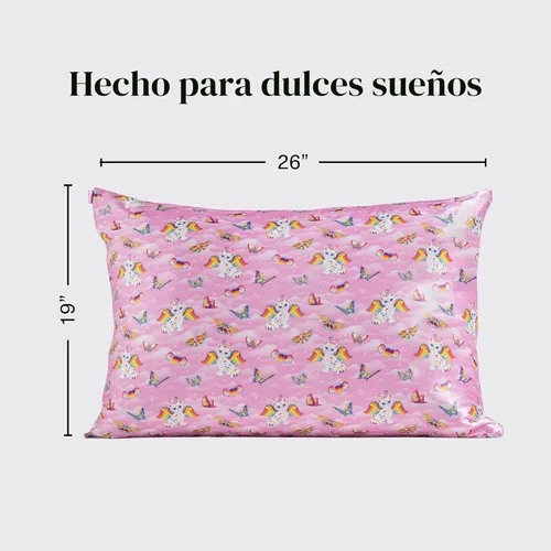 Vista 3 de Lisa Frank x Kitsch - Funda de almohada de satén con cremallera para cabello y piel, más suave que las fundas de almohada de seda, funda de almohada