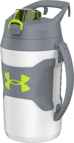 Vista 29 de Under Armour - Botella de agua de medio galón con aislamiento, 64 onzas con asa, jarra deportiva, gancho para cerca, resistente a fugas