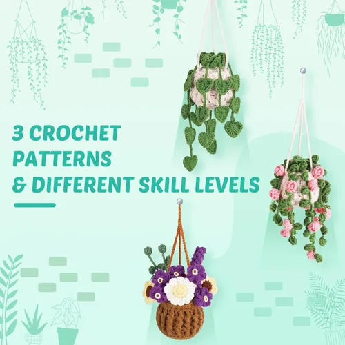Vista 32 de Kit de ganchillo para principiantes, kit de inicio de ganchillo con tutoriales en video paso a paso, kits de aprendizaje para adultos y niños