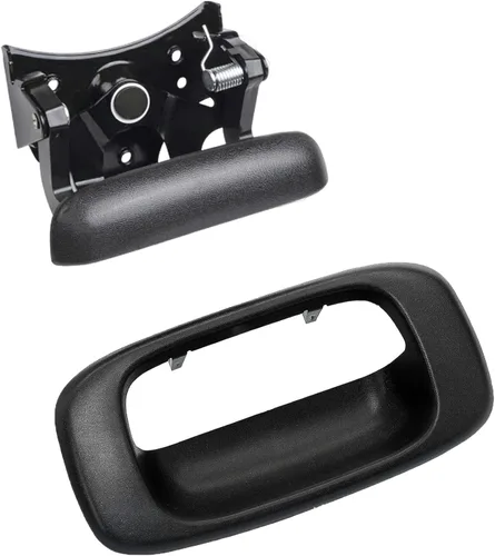 HHCSOP Manija de portón trasero y embellecedor de bisel para Chevy Silverado GMC Sierra 1500 HD 2500 3500 manija trasera del pestillo de escotilla
