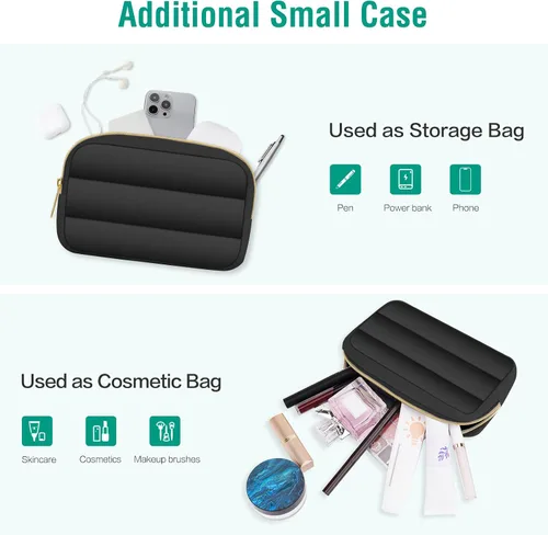 Vista 8 de MOSISO Laptop Case 13.3 inch,13-13.3 inch Puffy Laptop Sleeve Carrying Case Negro