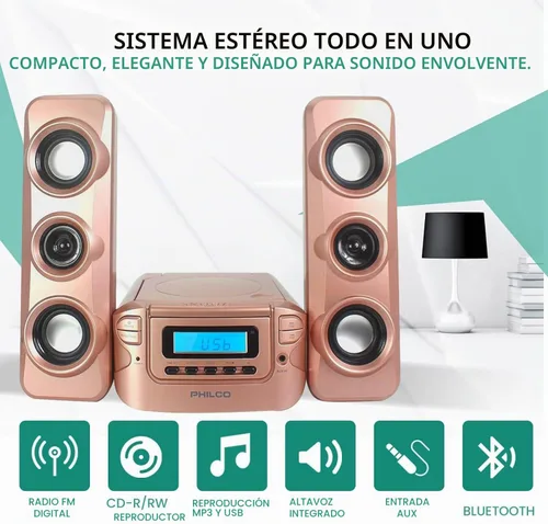 Vista 3 de Sistema estéreo Philco (blanco)