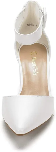 Vista 3 de DREAM PAIRS Annee - Zapatos de tacón bajo y grueso con puntera puntiaguda