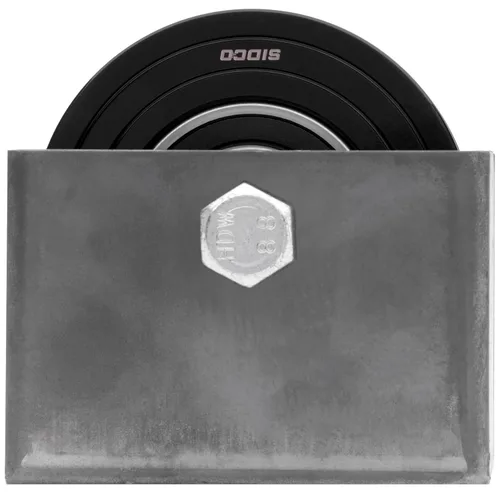 Vista 7 de Rueda de ranura en V de 3.5 pulgadas, acero sólido, rueda de puerta deslizante, resistente, rueda de puerta de metal, rueda en forma de V invertida