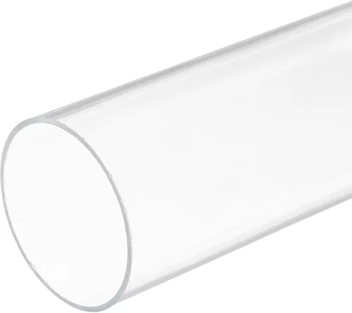 Vista 15 de MECCANIXITY Tubo de plástico rígido redondo transparente de acrílico 2 mm ID 4 mm OD 305 mm (12 ") para lámparas y linternas, sistema