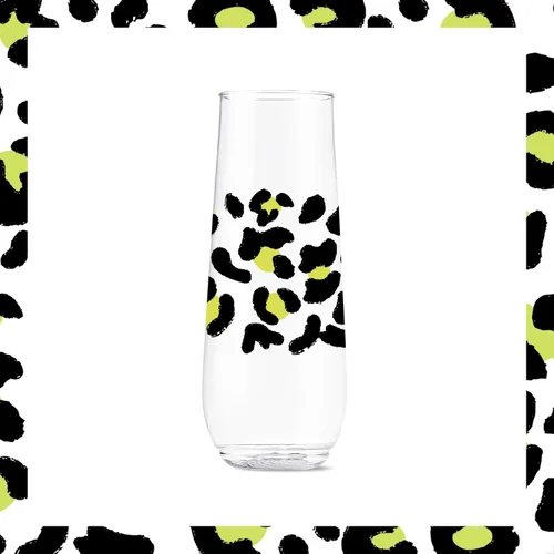 Vista 7 de TOSSWARE POP - Juego de 6 copas de champán con estampado de flauta de 9 onzas, de alta calidad, reciclables, irrompibles y de plástico transparente