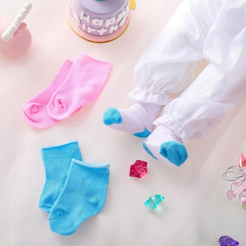 Vista 7 de Bonuci 12 pares de mini calcetines de muñeca accesorios para calcetines de muñeca de 18 pulgadas, ropa de regalo para decoración de fiesta