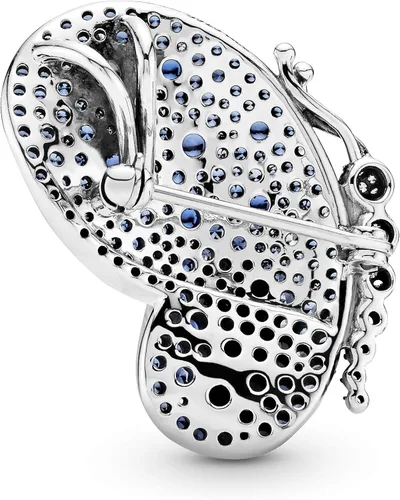Vista 3 de Broche de mariposa en plata de ley con juego de 24 microcuentas, juego de 160 cuentas y 11 juego de cuentas cabujón