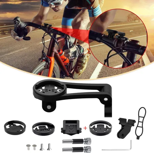 Vista 6 de Soporte de bicicleta ajustable frontal – Soporte de bicicleta de aleación de aluminio para Garmin Extended Mountain Bike Computadora Road Mountain