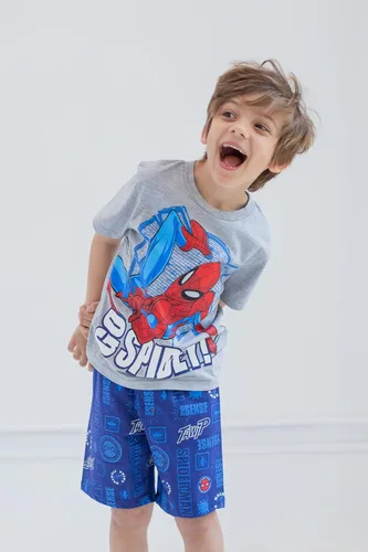 Vista 6 de Marvel Conjunto de camiseta y pantalones cortos con estampado de Spider-Man para niños pequeños y grandes