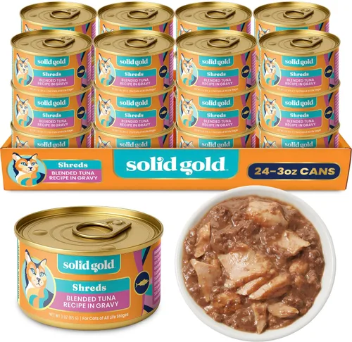 Vista 31 de Solid Gold Comida Húmeda Paté Sabor Festín - Paquete de Muestra de 3 Unidades - Comida enlatada para gatos hecha con pollo real - Sin granos