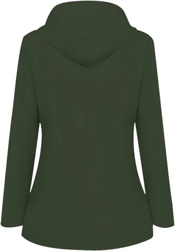 Vista 3 de Chubasqueros para mujer, impermeables, ligeros, de manga larga, cortavientos, tallas grandes, con cremallera, bolsillos