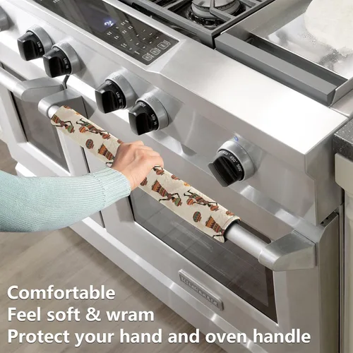 Vista 15 de Juego de 2 fundas para manija de puerta de refrigerador