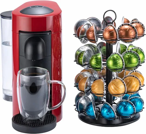 Vista 8 de Soporte de carrusel Vertuo de 5 niveles para Nespresso Vertuo Pod Coffee Pod Holder (capacidad de 50 cápsulas)