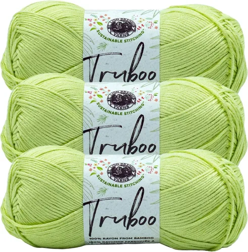 Vista 58 de Lion Brand Yarn Truboo Yarn, Azul (1 madeja)