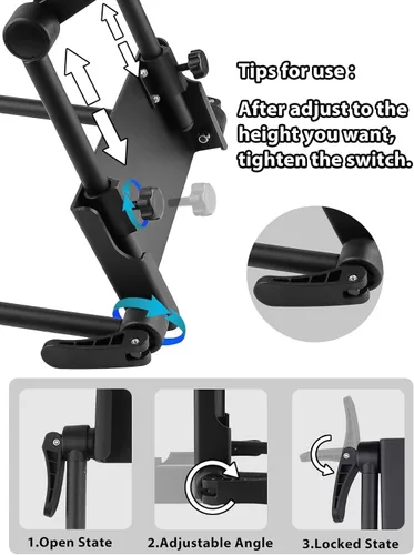 Vista 4 de EBANKU Kit de masaje para la parte superior del colchón, cojín ajustable para reposacabezas de masaje, almohada boca abajo con mesa de masaje